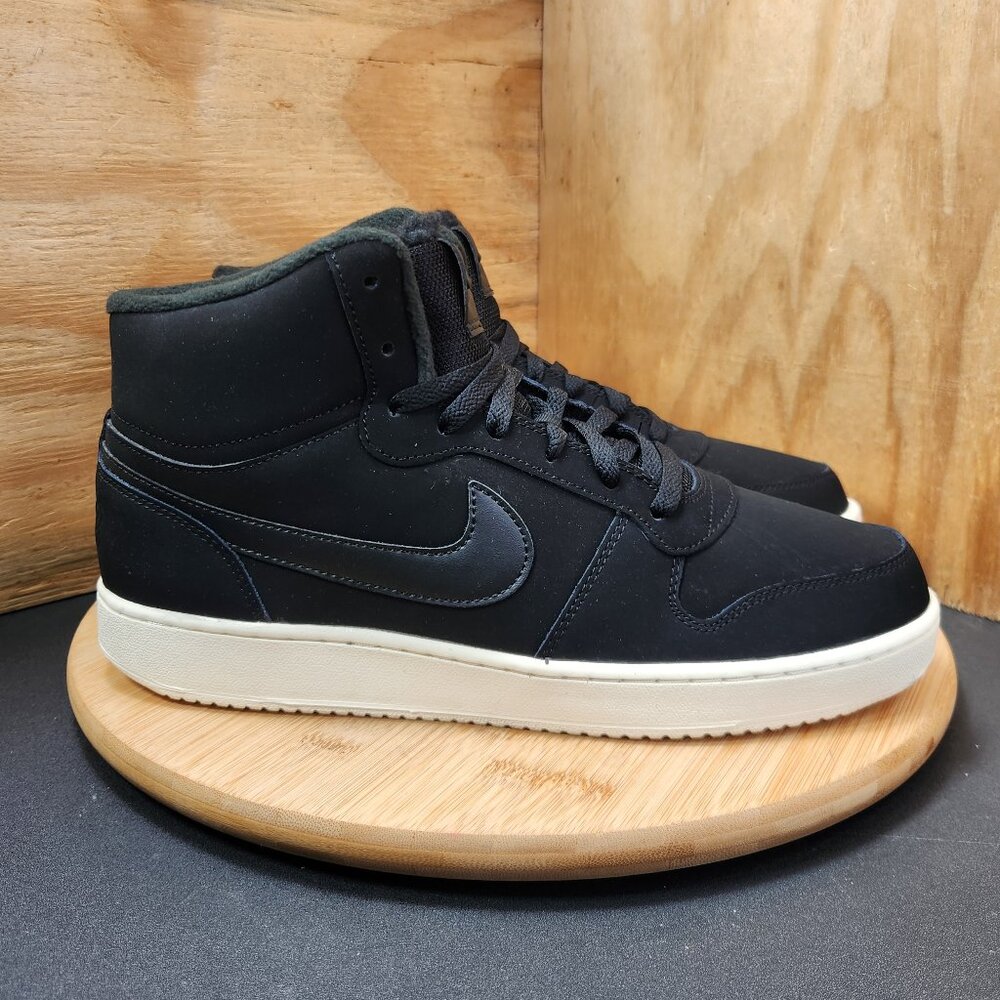 New Nike Ebernon Womens Mid Black Sneakers Shoes Size 11.5